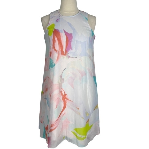 CALVIN KLEIN Watercolor Floral Shift Dress 6P - Picture 1 of 5